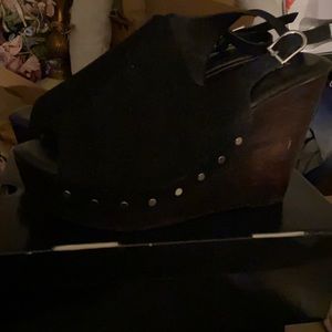 Black Wedged heels